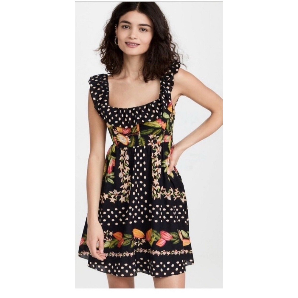 Farm Rio Cocoa Paradise Mini Dress XS